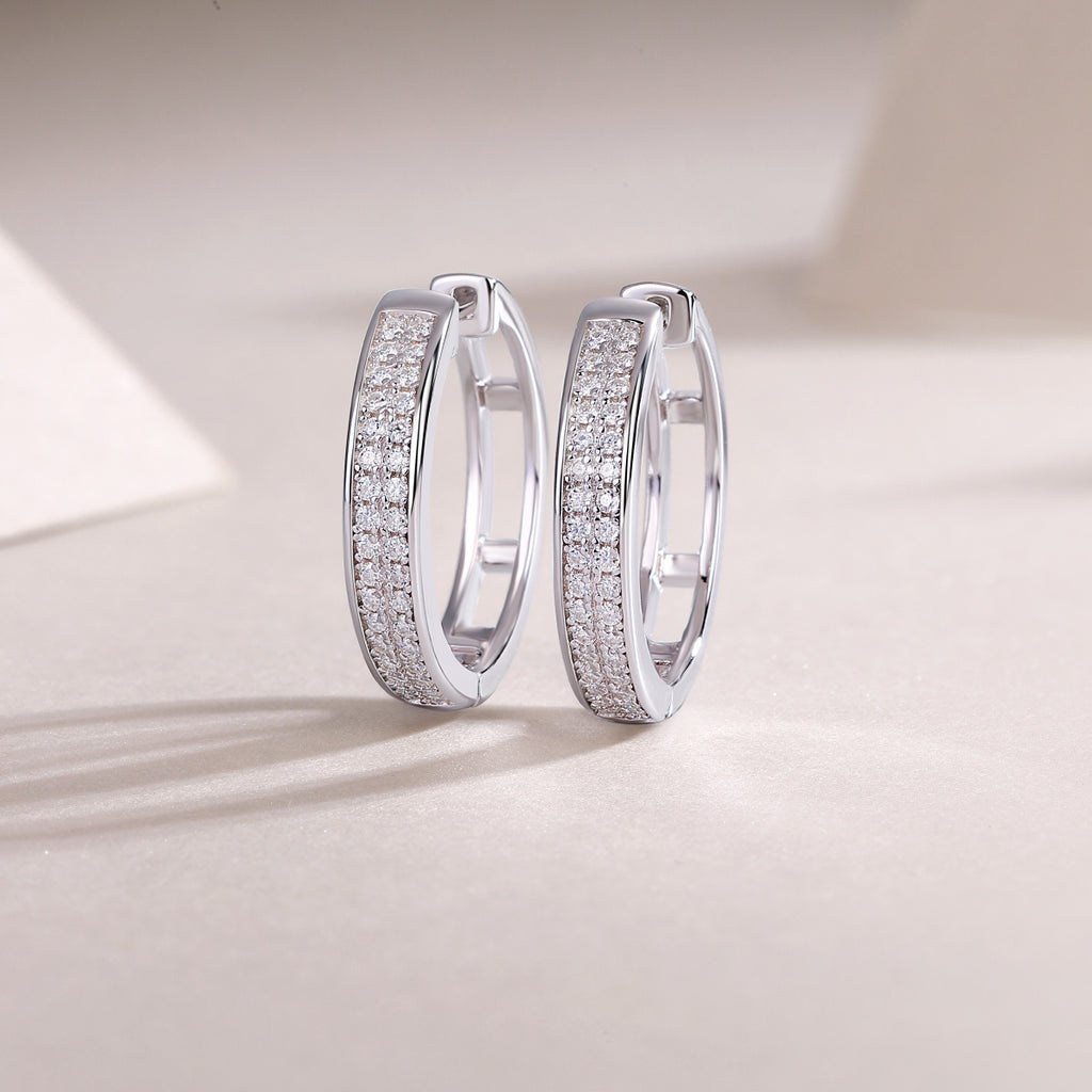 Firefly Light - Moissanite S925 Sterling Silver Earrings With Platinum-plated Stud Earrings, Fashionable, Trendy And Affordable Diamond Jewelry