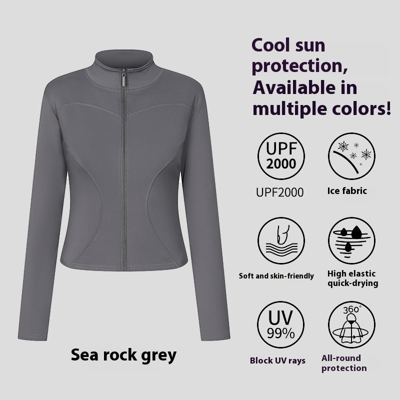Sports Yoga Jacket Women's Long-sleeved Outdoor Sun-proof Workout Clothes