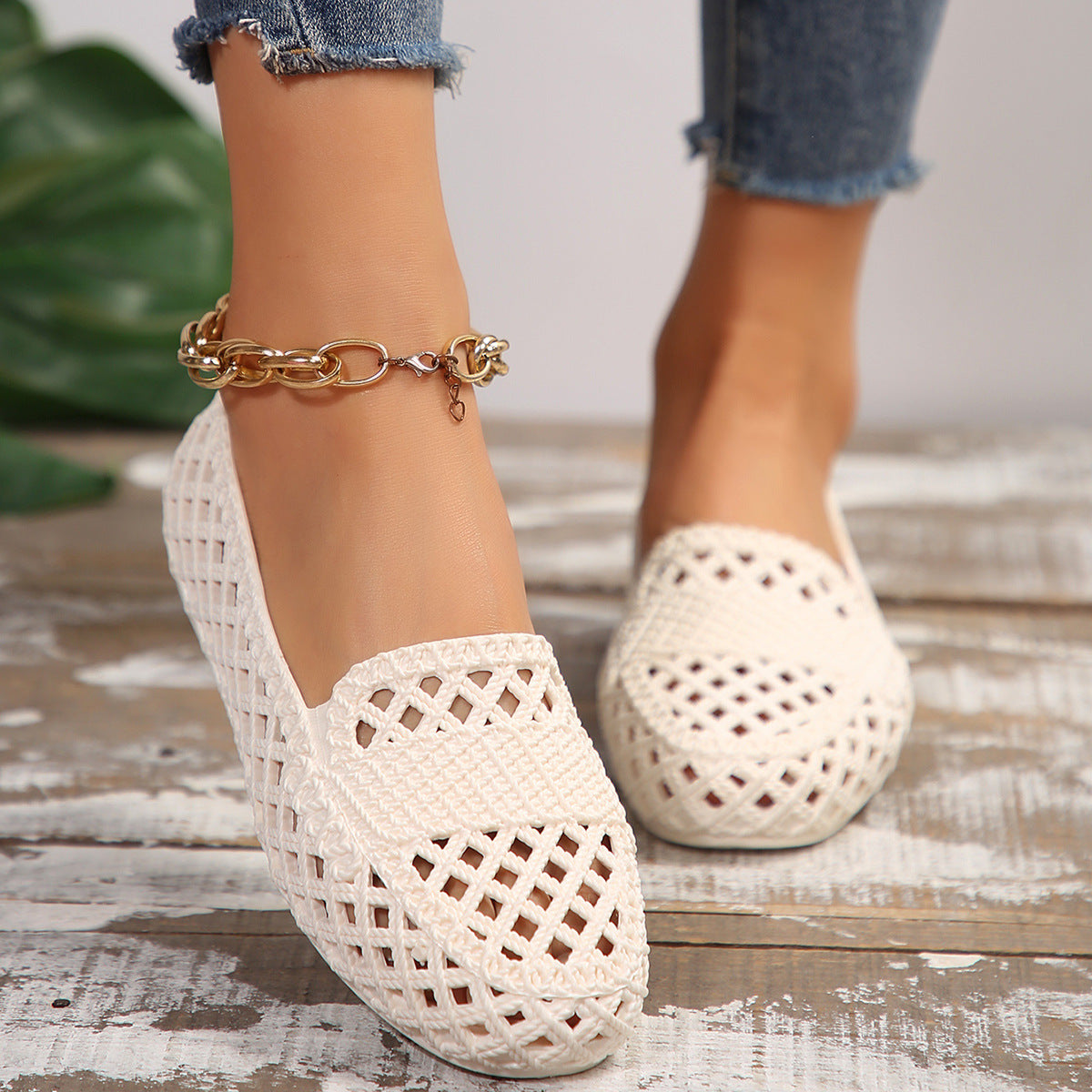 Mesh Breathable Outer Wear Leisure All-matching And Lightweight Women's Pumps