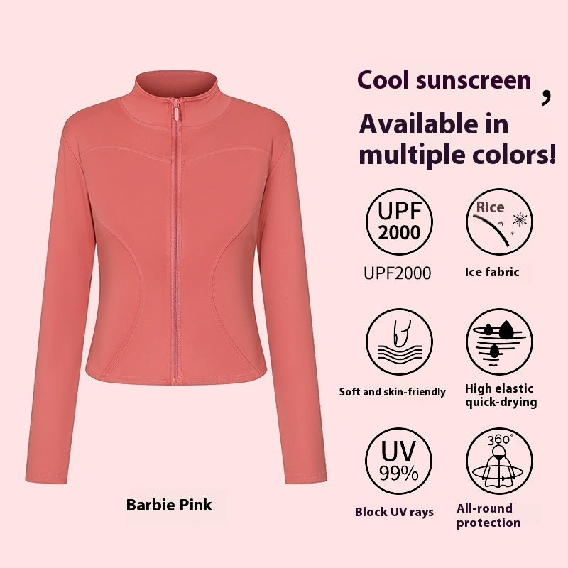 Sports Yoga Jacket Women's Long-sleeved Outdoor Sun-proof Workout Clothes