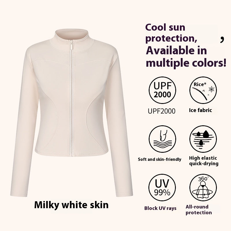 Sports Yoga Jacket Women's Long-sleeved Outdoor Sun-proof Workout Clothes