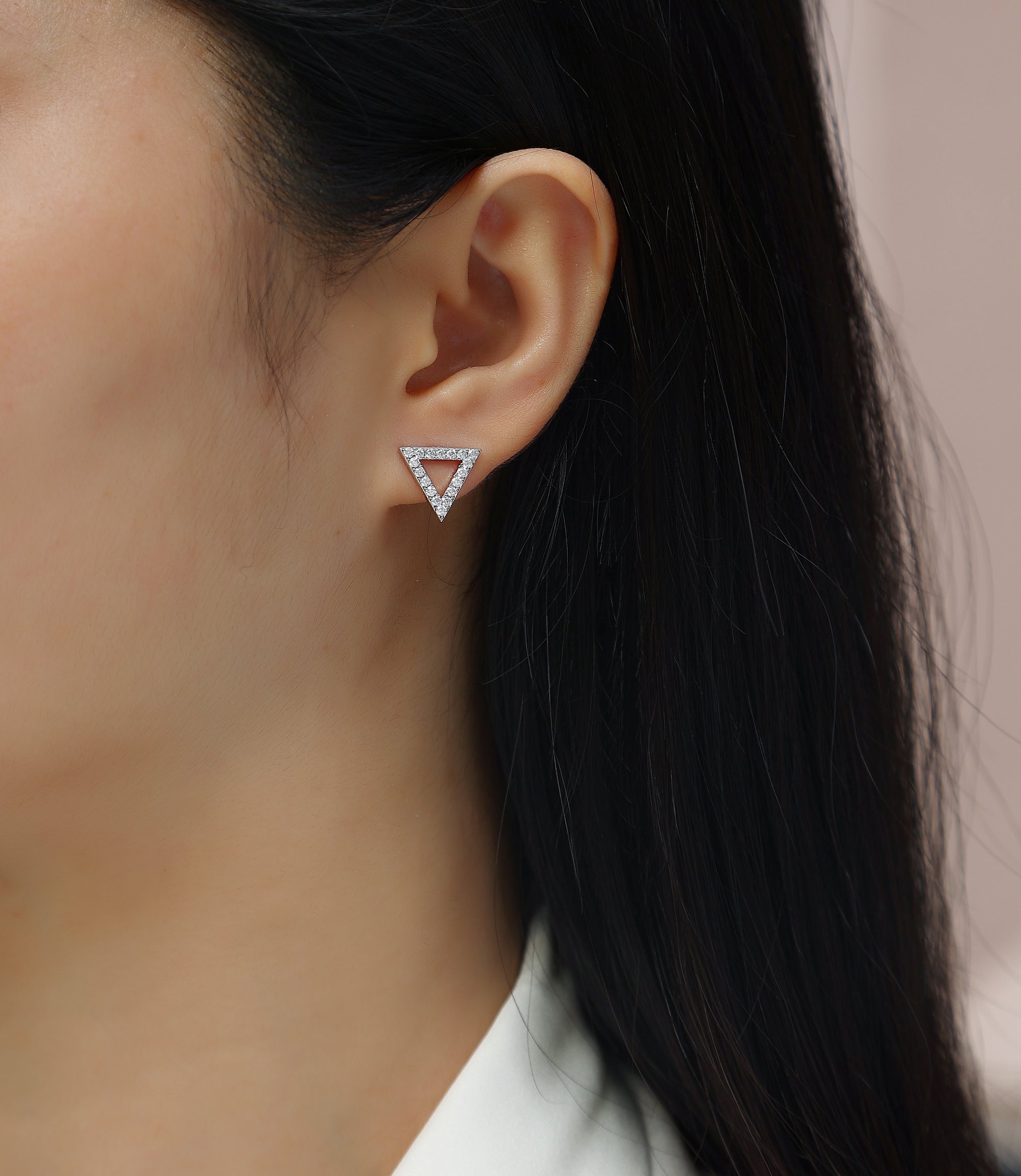 Unique - Set With Moissanite S925 Sterling Silver And Platinum-plated Stud Earrings, Fashionable, Trendy And Affordable Jewelry