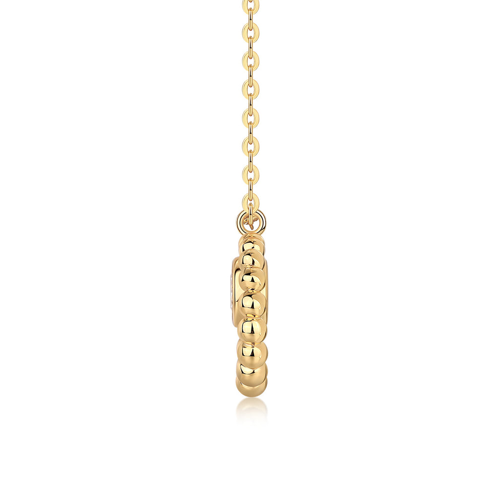 Moon Pearl - A Fashionable And Trendy Diamond Pendant Necklace Set With 0.5-carat Moissanite S925 Sterling Silver And Gold Plating