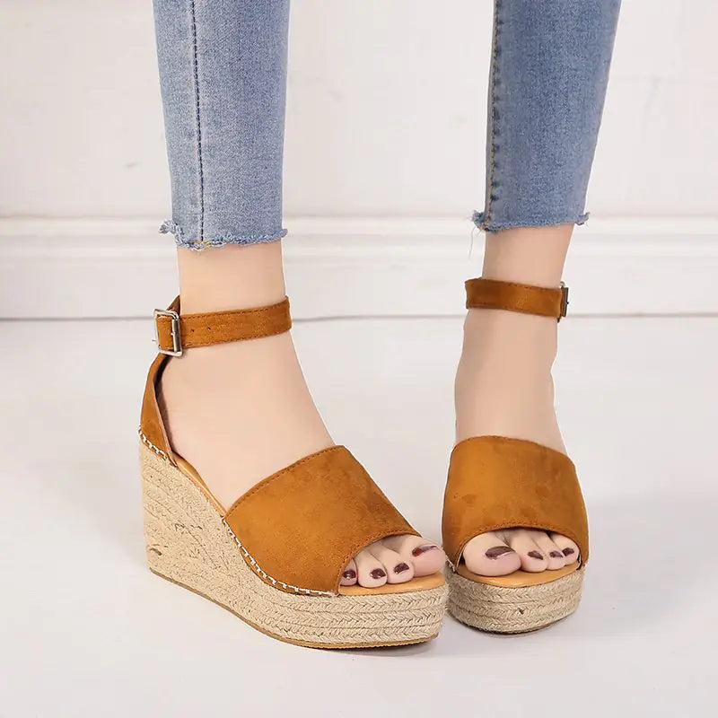 Buckle Fish Mouth High Heels for Women