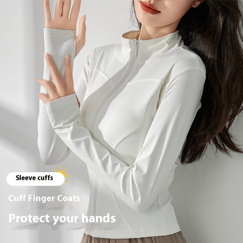 Sports Yoga Jacket Women's Long-sleeved Outdoor Sun-proof Workout Clothes