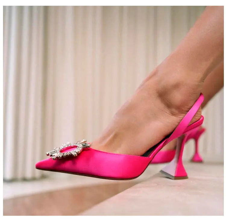 Girls' High Heels, Rhinestone-Embellished Sandals