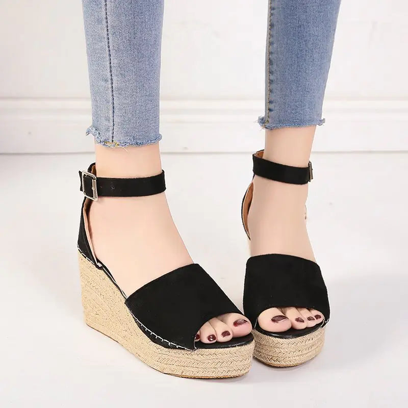 Buckle Fish Mouth High Heels for Women