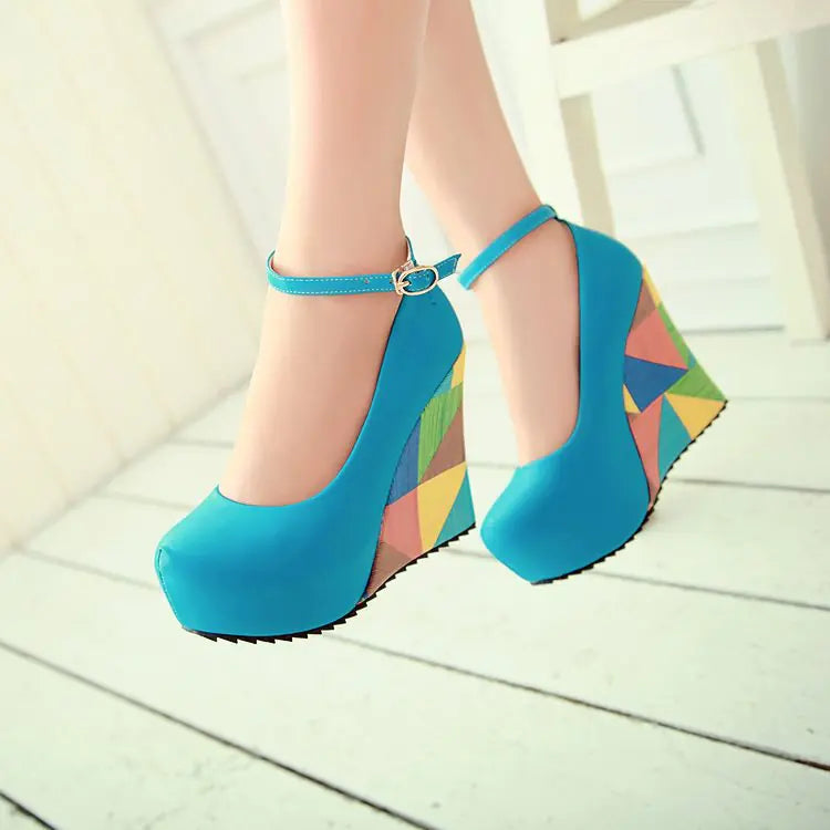 Waterproof Round-Toe High Heels