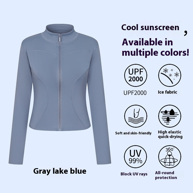 Sports Yoga Jacket Women's Long-sleeved Outdoor Sun-proof Workout Clothes