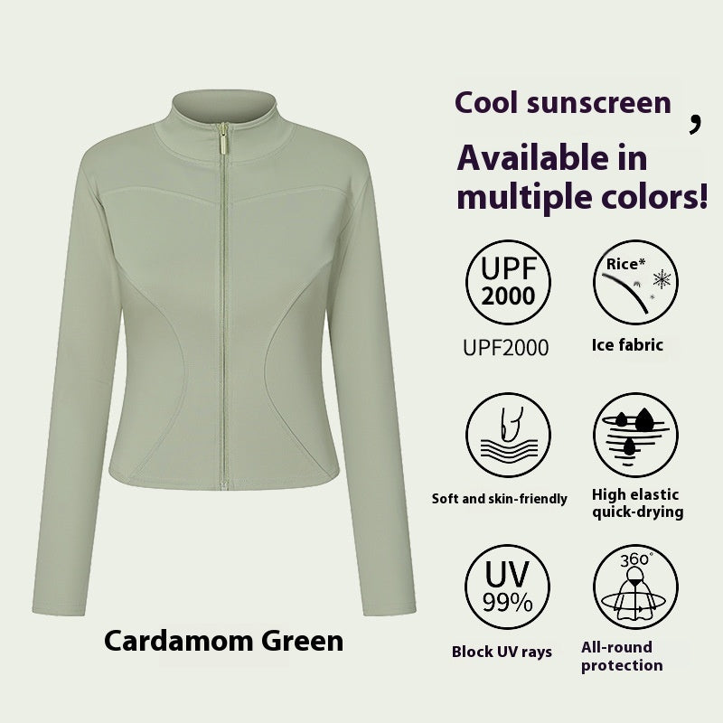 Sports Yoga Jacket Women's Long-sleeved Outdoor Sun-proof Workout Clothes