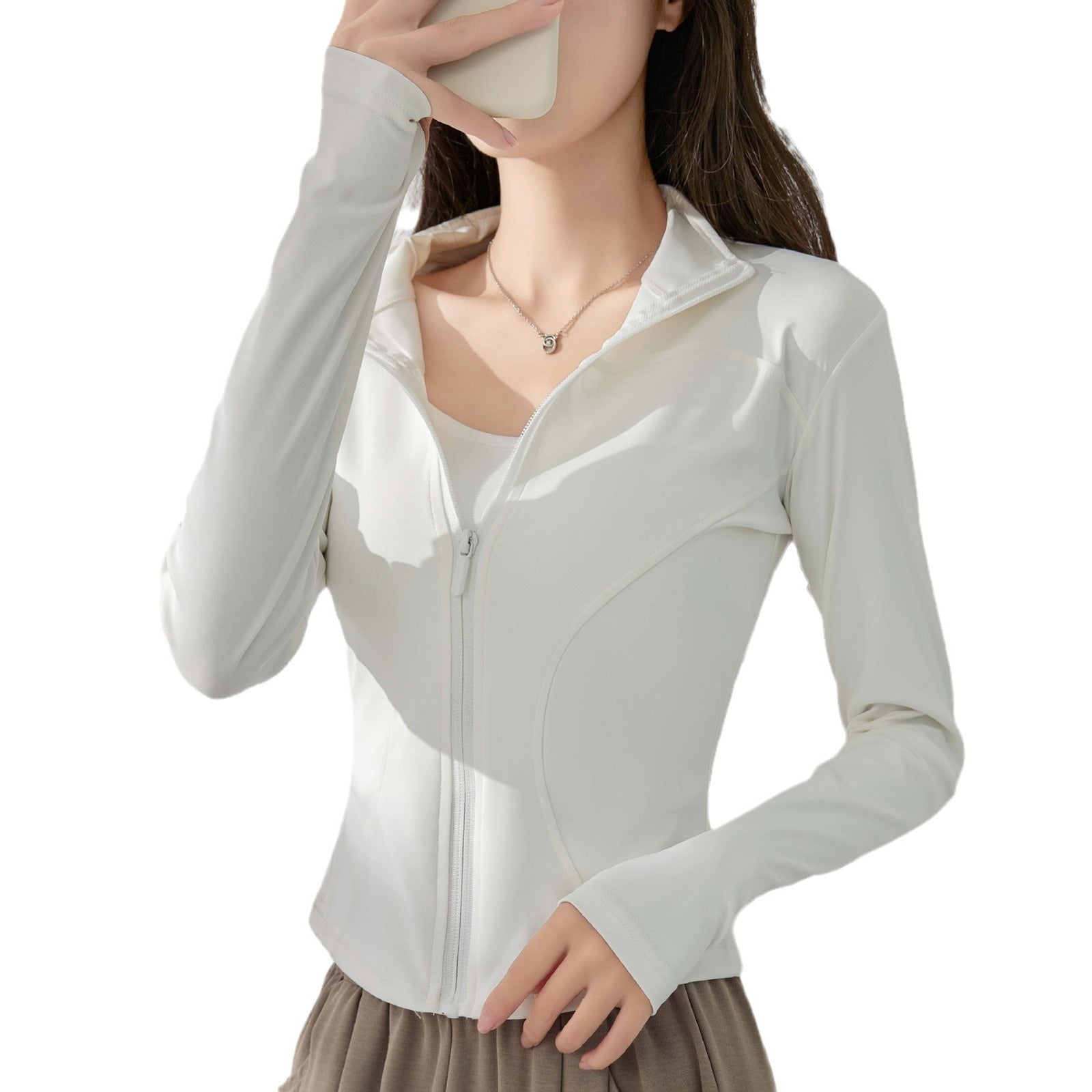 Sports Yoga Jacket Women's Long-sleeved Outdoor Sun-proof Workout Clothes