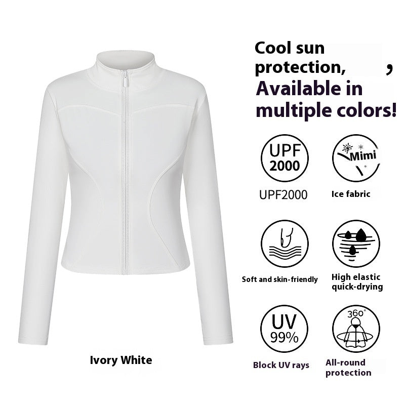 Sports Yoga Jacket Women's Long-sleeved Outdoor Sun-proof Workout Clothes