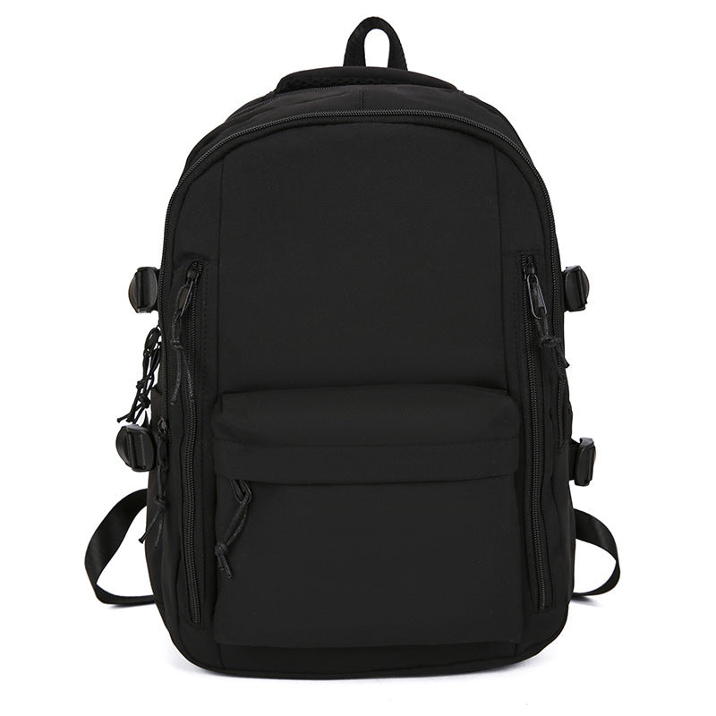 Women's Large Capacity Versatile Solid Color Schoolbag